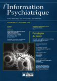 Couverture L'information psychiatrique, volume 84, numéro 9